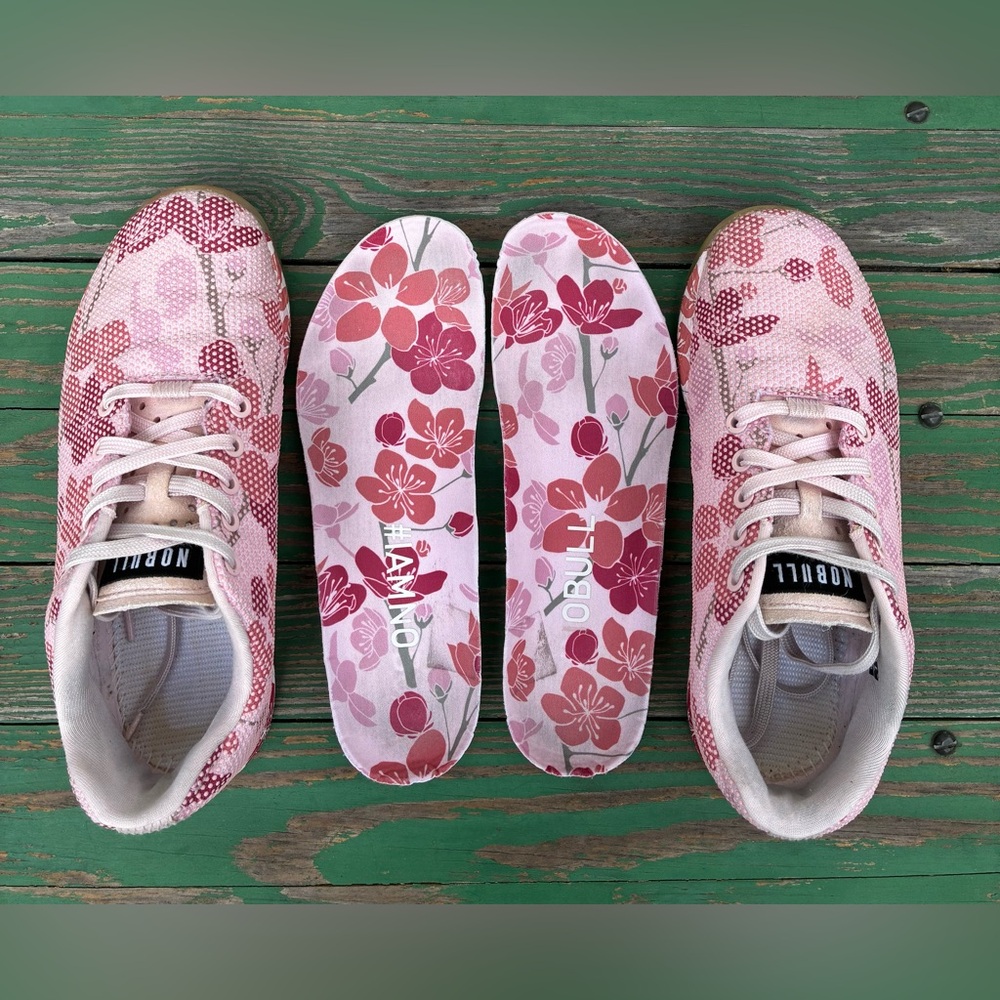 Nobull Cherry Blossom Womens Sz 8.5 Mens Sz 7 Pink Running Training Shoes - Picture 7 of 16